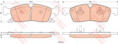 Set placute frana,frana disc JEEP GRAND CHEROKEE IV (WK, WK2) (2010 - 2016) TRW GDB4603 foto
