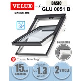 Fereastra mansarda VELUX GLU 0051B, poliuretan, 2 sticle, maner jos