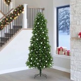 vidaXL Brad de Crăciun cu 300 LED cu suport Verde 240 cm PE 3396352