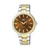 Ceas Dama Q&amp;Q F507-402Y Auriu Otel Inoxidabil Cristale, Analog, Quartz, 42mm