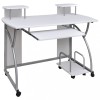 VidaXL Birou de computer, alb, 110x52x88,5 cm, lemn prelucrat 20584