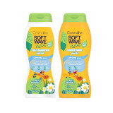 Pachet Sampon 400ml si Balsam 400ml Cosmaline Soft Wave Kids, 90% ingrediente naturale, pentru copii