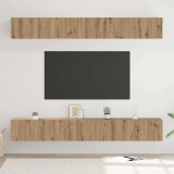 Set comodă TV cu raft 6 pcs stejar artizanal 60 x 30 x 35 cm