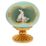 Decoratiune Ou din rasina Bunny Couple, Iliadis Alexandros