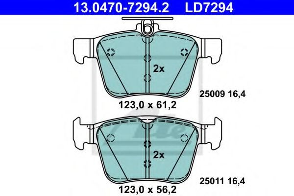 Set placute frana,frana disc SKODA SUPERB III (3V3) (2015 - 2016) ATE 13.0470-7294.2