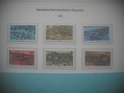 HOPCT TIMBRE MNH 1232 CAPITALE DE JUDETE -6 VAL-1988-GERMANIA DDR/RDG foto
