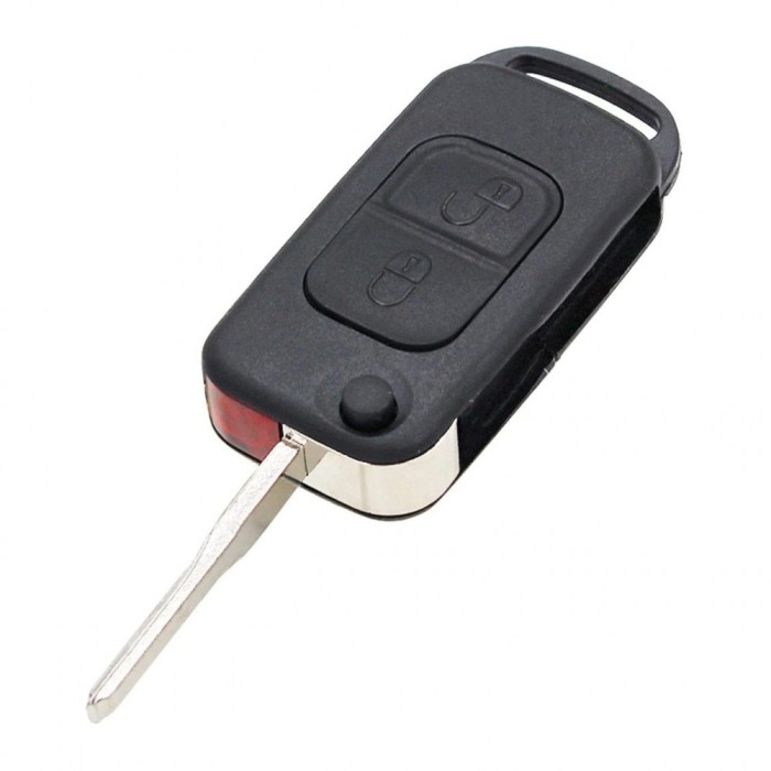 Carcasa Cheie Auto Tip Briceag Techstar&reg; pentru Mercedes-Benz W168, W124, W202, W210, W211, W203, C-Class, E-Class, S-Class, ML, SL - 2 Butoane