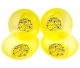 Set 4 boluri plastic galbene reutilizabile Pokemon pentru copii , boluri rezistente, colorate, usor de curatat