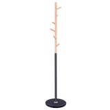 Cuier tip pom din metal Sersimo, 6 agatatoare, 180cm, negru maro Household NewTrend