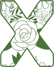 Sticker decorativ, Litera X, Verde, 74 cm, 7446ST-1 foto