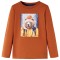 Tricou pentru copii cu m&acirc;neci lungi, portocaliu ars, 116