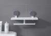 Suport Hartie Igienica cu Raft Depozitare si Suport Prosop Baie, Montare Fara Gaurire, Design Modern Minimalist