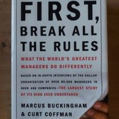 First break all the rules- Marcus Buckingham, Curt Coffman