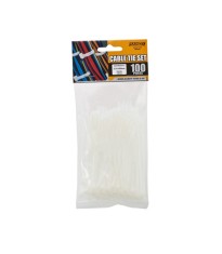 Coliere plastic 100x2.5 mm transparent 100buc Handy