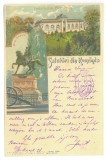 4165 - BUCURESTI, Statue M. Viteazul, Institutul Botanic,Litho, Romania - old postcard - used - 1899