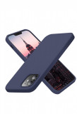 Husa silicon antisoc cu microfibra in interior Iphone 12 Mini , Albastru