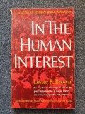 IN THE HUMAN INTEREST - Lester Brown