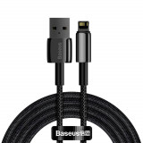 Baseus Tungsten USB - Cablu Lightning 2,4 A 2 M Negru (CALWJ-A01)