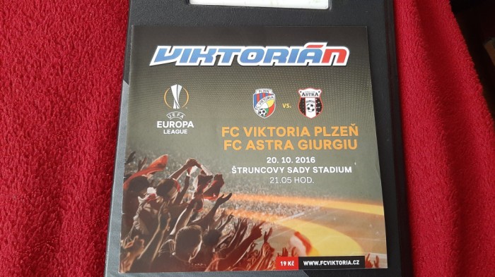 program Viktoria Plzen - Astra Giurgiu