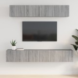vidaXL Set dulapuri TV, 5 piese, gri sonoma, lemn prelucrat