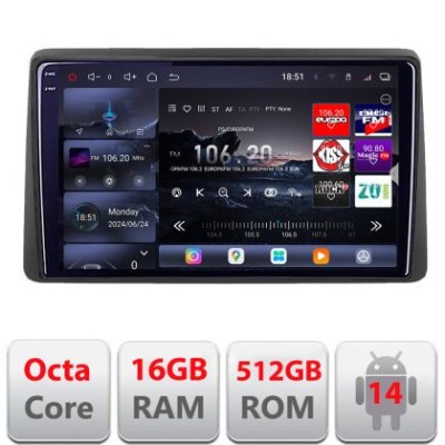 Navigatie Dacia Duster 2023- Android radio gps internet 8 core QLED 2K 16+512 360 Edotec CarStore Technology foto