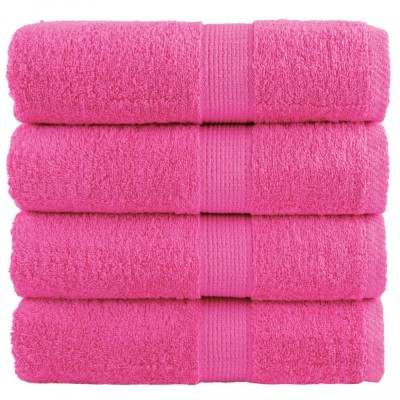 vidaXL Prosoape de baie premium SOLUND, 4 buc. roz, 30x30 cm, 600 g/m&amp;sup2; foto