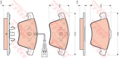 Set placute frana,frana disc VW TOUAREG (7LA, 7L6, 7L7) (2002 - 2010) TRW GDB1721 foto