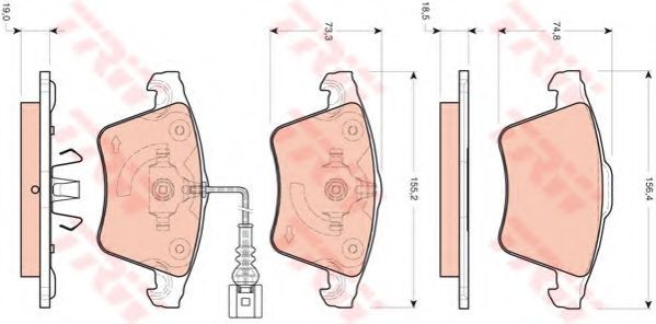 Set placute frana,frana disc VW TOUAREG (7LA, 7L6, 7L7) (2002 - 2010) TRW GDB1721
