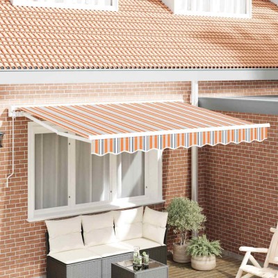 vidaXL Cortina Retractabilă Dungă Multicolor 250x200 cm țesătură 3329409 foto