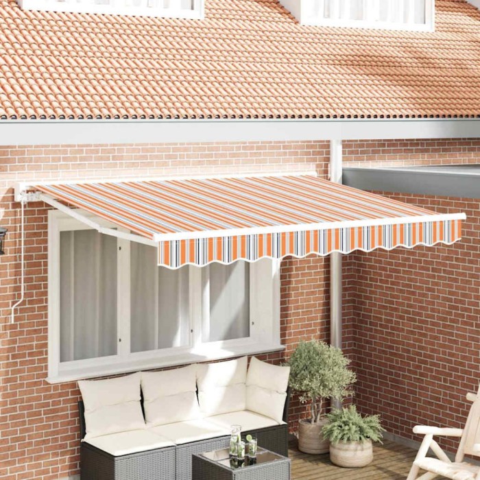 vidaXL Cortina Retractabilă Dungă Multicolor 250x200 cm țesătură 3329409