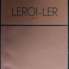 STEFAN POPESCU (SABIN VASIA): LEROI-LER (VERSURI/CADRAN 1941/DEDICATIE-AUTOGRAF)