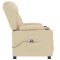 Fotoliu rabatabil electric, crem, material textil - 6