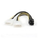 CABLU alimentare GEMBIRD, adaptor Molex la PCI-E, 2 x Molex la 1 CABLU alimentare GEMBIRD, adaptor Molex la PCI-E, 2 x Molex la 1x 6 pin PCI-E