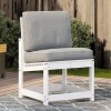 Gossi scaun de gradina, alb, 50,5x55x77 cm, lemn masiv de pin