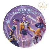 Set de 6 farfurii din carton pentru petrecere K-POP, CMCLASS