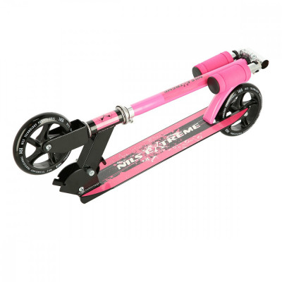 Trotineta Nils Extreme HD114, 145 mm, Roz FitLine Training foto