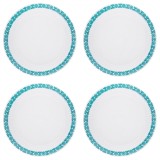 Set Farfurii 4 piese, Intinse Frosty cu Model Vernil, diametru 27 cm