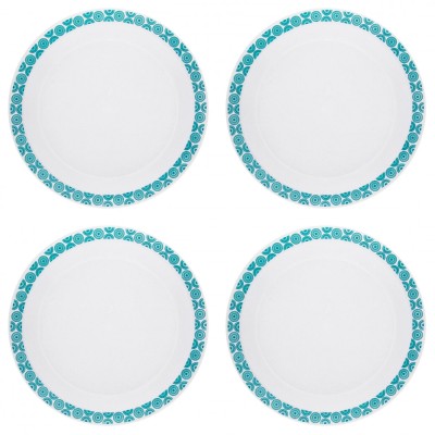 Set Farfurii 4 piese, Intinse Frosty cu Model Vernil, diametru 27 cm foto