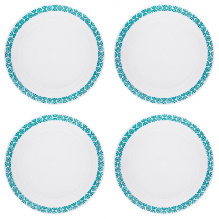 Set Farfurii 4 piese, Intinse Frosty cu Model Vernil, diametru 27 cm