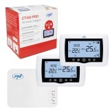 Termostat inteligent PNI CT410 PRO fara fir, cu WiFi, control 2 zone prin Internet, pentru centrale termice, pompe, electrovalve
