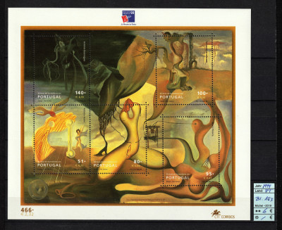 Portugalia, 1999 | Suprarealism - Expo Philex Franţa &amp;#039;99 - Picturi | MNH | aph foto