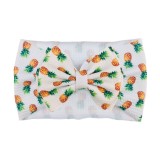 Bentita lata cu funda si imprimeu - Model 21 (Marime Disponibila: 6-12 luni