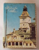 Bomboane fine de ciocolata - cutie goala cu imagine biserica cu ceas, bomboane romanesti fabricate la CIBO Brasov in anii 1970