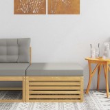 vidaXL Taburet pentru exterior Lemn Solid de Acacia Alb 901563