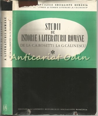 Studii De Istorie A Literaturii Romane - Ovidiu Papadima - Tiraj: 7920 Exemplare foto