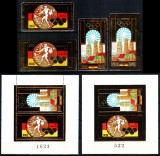 Cambodgia 1972, AUR, Mi #351-352 A+B + Bl 29 A+B**, Olimpiada Munchen MNH, cota 420 &euro;!