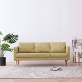 Canapea cu 3 locuri, verde, material textil GartenMobel Dekor, vidaXL