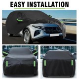 Prelata husa masina autoturism neagra Oxford Premium interior argintiu YXXL 535x200x195cm 190 lei YL 485x180x180cm 170 lei. YXL 510x195x190cm 180 lei