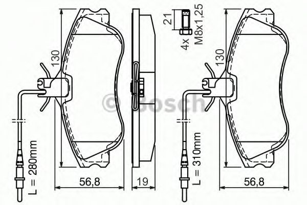 Set placute frana,frana disc PEUGEOT 306 Break (7E, N3, N5) (1994 - 2002) BOSCH 0 986 424 414