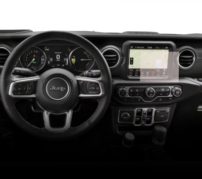 Folie Protectie Navigatie Jeep Wrangler 4xe 2021-2023, Duragon, protectie Display Navigatie, silicon Transparent, Anti-zgarieturi, kit instalare foto